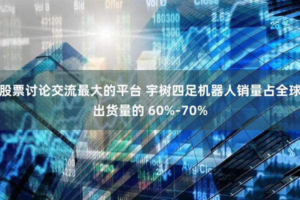 股票讨论交流最大的平台 宇树四足机器人销量占全球出货量的 60%-70%
